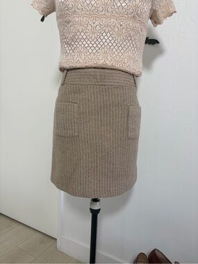 Vintage Heary Brown Tweed Pencil Skirt Size 38